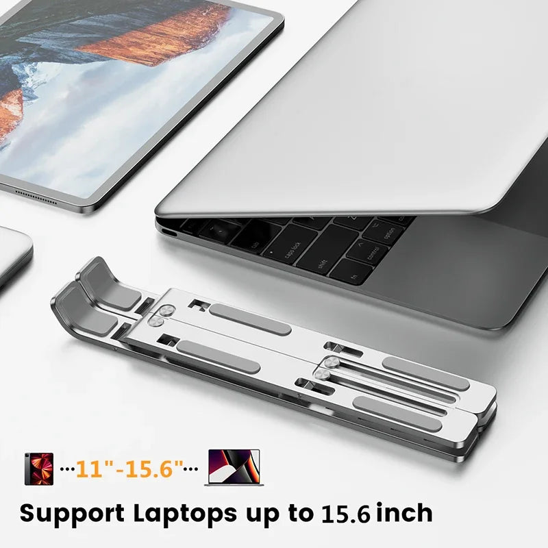 Support pour ordinateur portable en aluminium réglable