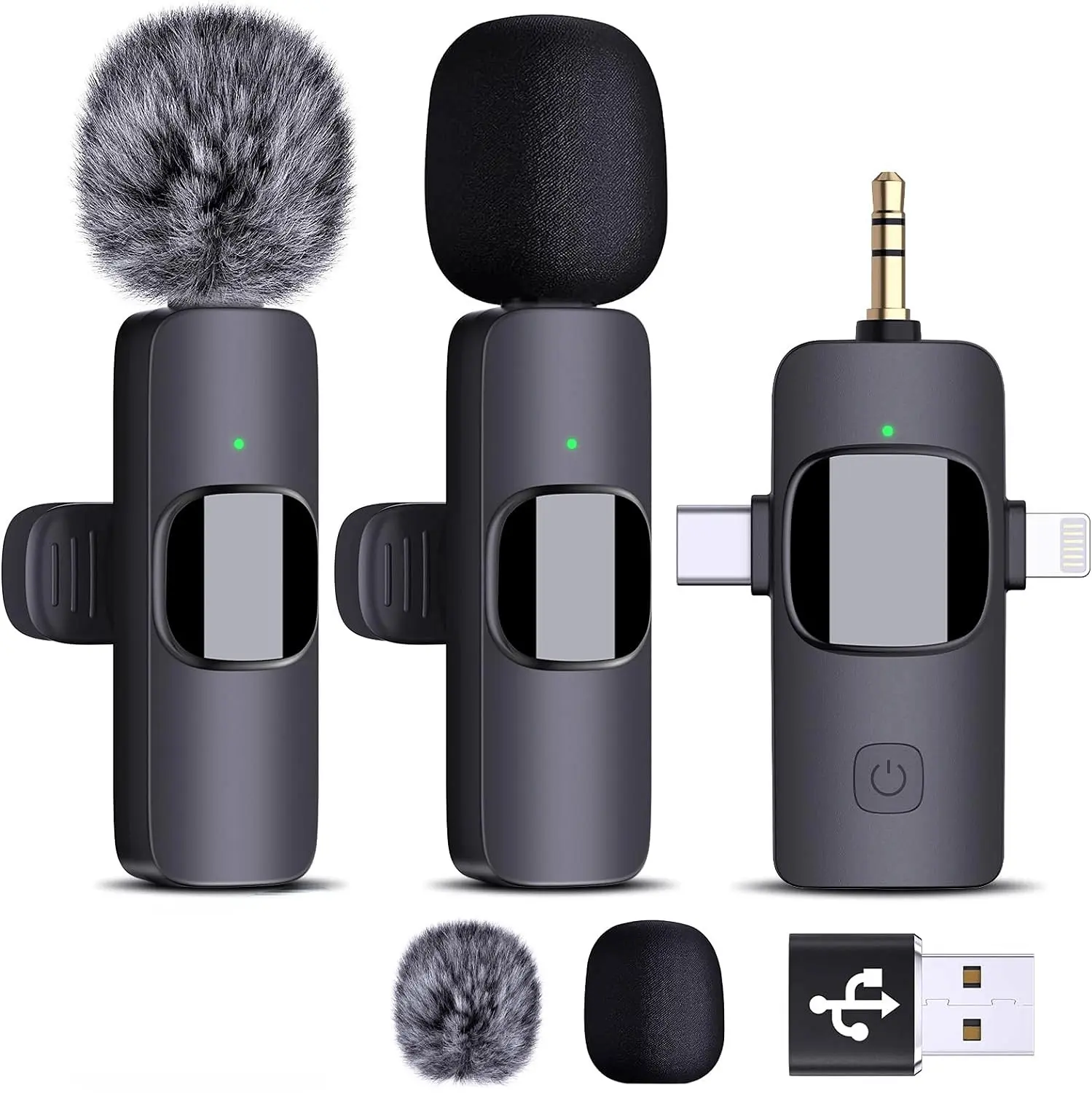 Microphone Lavalier sans fil 3 en 1 Réduction du bruit Radio